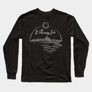 The Drowning Isle - White on Black Long Sleeve T-Shirt